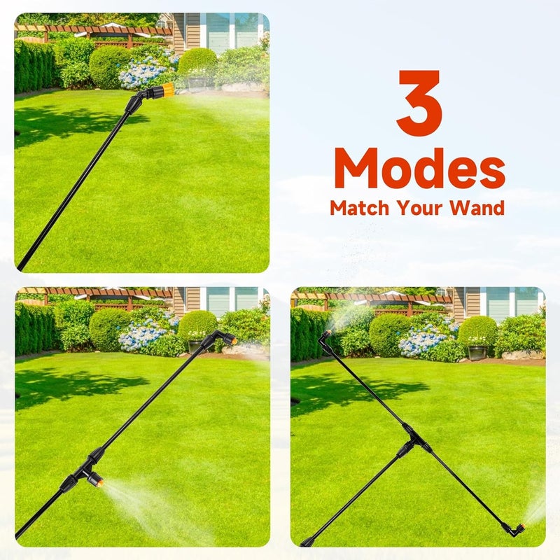 JINIOHEE 4 Nozzles Poly Spray Boom Wand with 1/4" Brass Fitting, Backpack Multi Nozzle Spray Holder, Sprayer Boom Equipped with Two Types Nozzles, DIY Length Up to 74.8" Wand for Tractor Watering Large Areas - Image 5